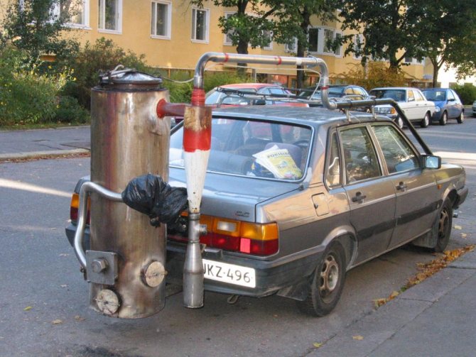 auto på gasgenerator
