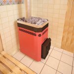 Sauna stove Rus 9 na may bukas na heater