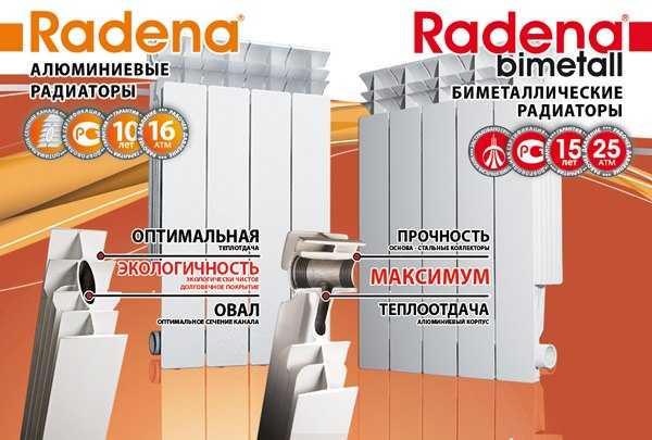 Sinuri ng Raden bimetallic radiators