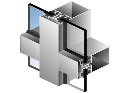 Ang facade system ng aluminyo na profile na PF-50