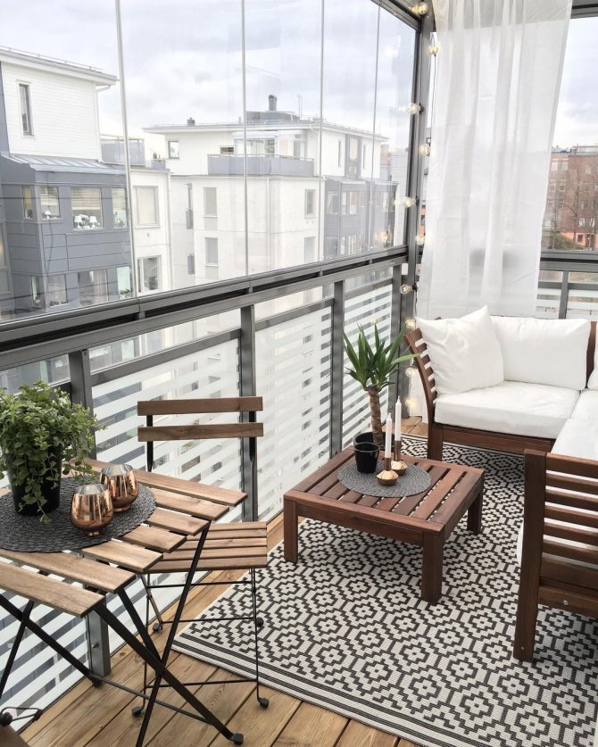 Foto numărul 4: Crearea unei zone de relaxare pe balcon: 10 idei pentru relaxare
