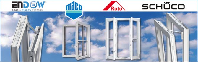 Hardware ENDOW, MACO, ROTO și SCHUCO pentru ferestre și uși.