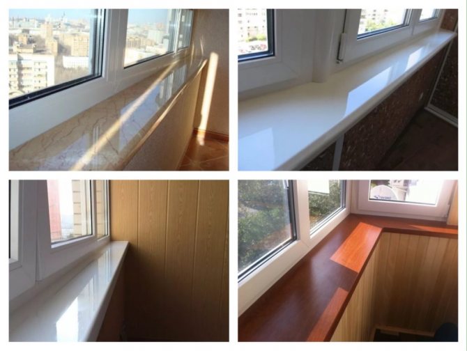 glossy window sill ibabaw