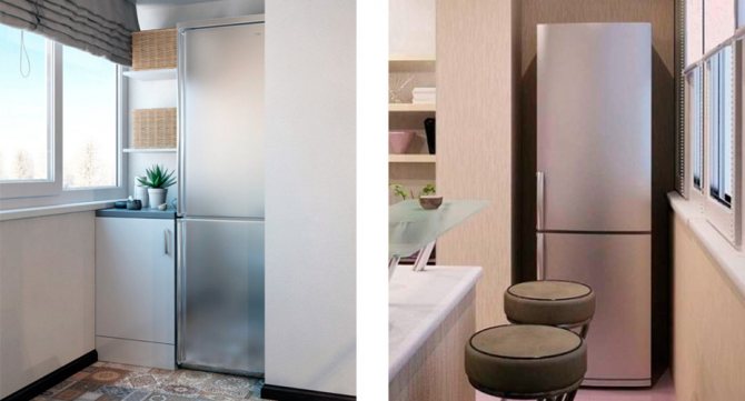 refrigerator sa mga ideya sa balkonahe