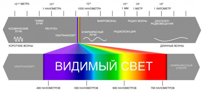Ang infrared radiation sa spectrum ng radiation radiation