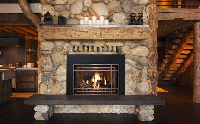 Fireplace na may saradong apuyan