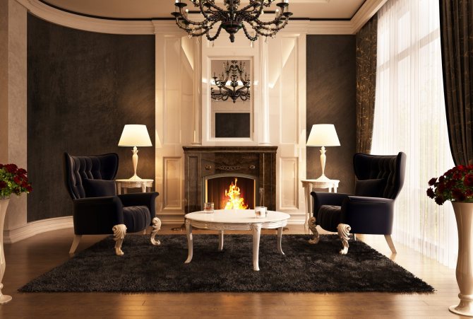 fireplace sa sala moderno