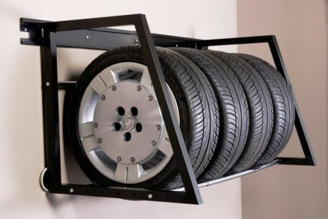 billede af et stativ til opbevaring af dæk