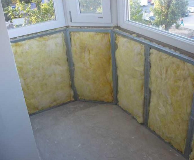 imagine a izolației balconului cu vată minerală