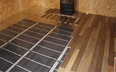 installation af laminat oven på en elektrisk gulvvarme