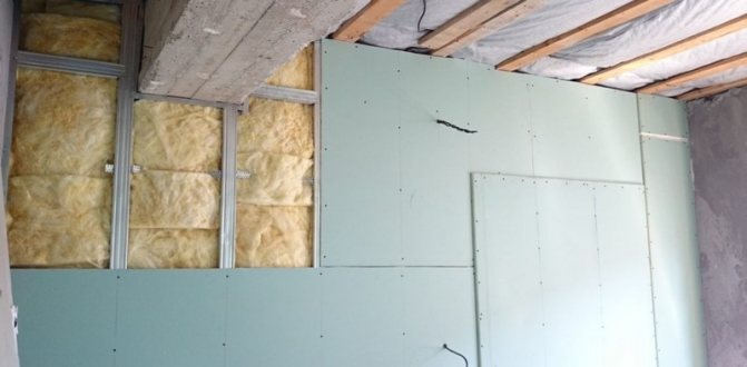 Pag-install ng isang layer ng plasterboard sa mineral wool