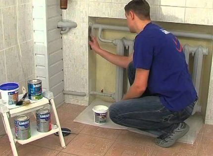 Malerør og radiator
