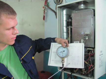Verificarea stării tehnice a cazanului pe gaz