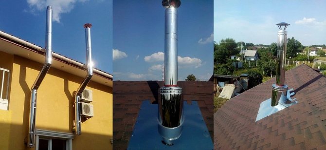 Mga pagkakaiba-iba ng mga chimney na hindi kinakalawang na asero