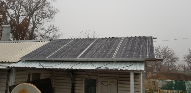 solpaneler på taget