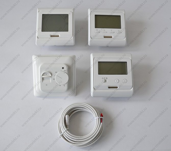 Mga termostat para sa pagpainit ng underfloor ng pelikula: 70.26, E 31.116, E 51.716, E 91.716