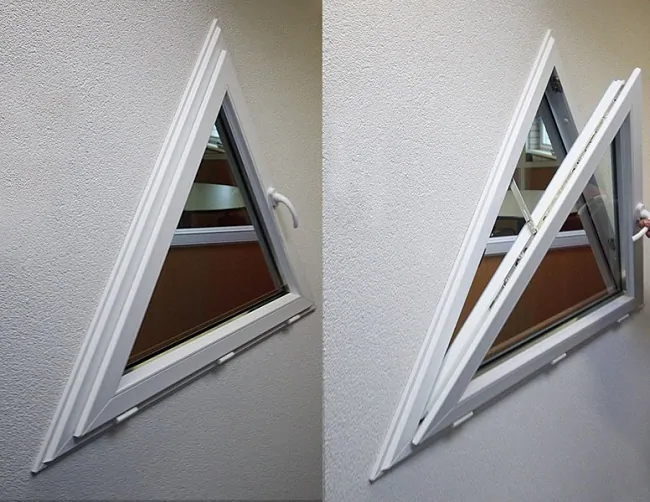 Trekantede vinduer - besværlig, men effektiv