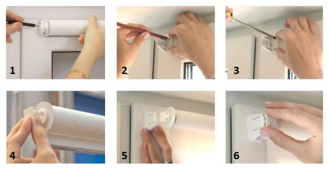Pag-install ng mga roller blind sa frame gamit ang mga self-tapping screws