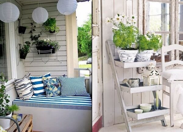 grădină confortabilă pe balcon