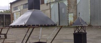 Udstød paraply over grillen
